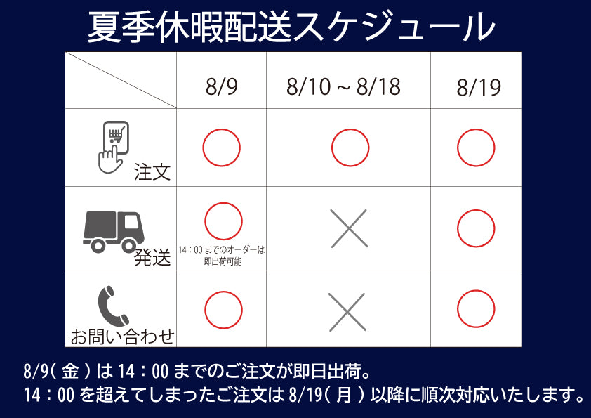 夏季休暇について